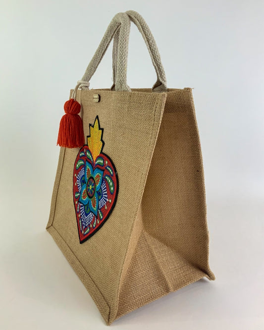 Bolsa Corazon Rojo Bordado